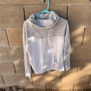 White & grey Hollister hoodie/long sleeved shirt